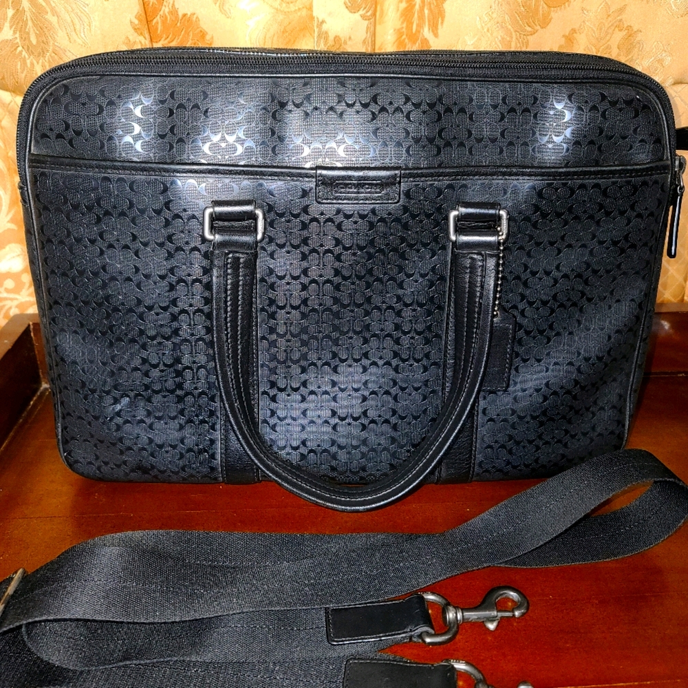 Coach Heritage Signature Embossed PVC Commuter bag